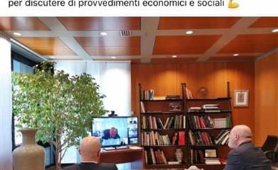  Our CEO Lino Di Betta partecipate in a video conference with the Governor Stefano Bonaccini.